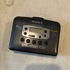 Vintage Sony Black Cassette Player Walkman